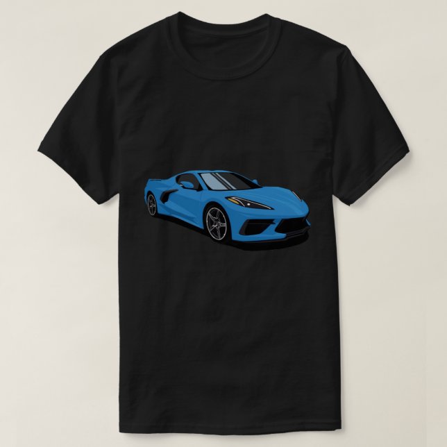 Corvette C8 Rapid Blue T-Shirt (Design Front)