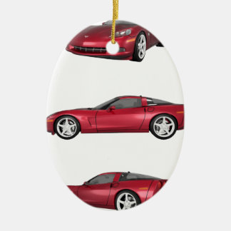 Corvette: Candy Apple Finish Ceramic Tree Decoration