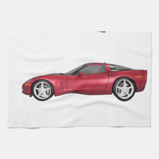 Corvette: Candy Apple Finish Tea Towel