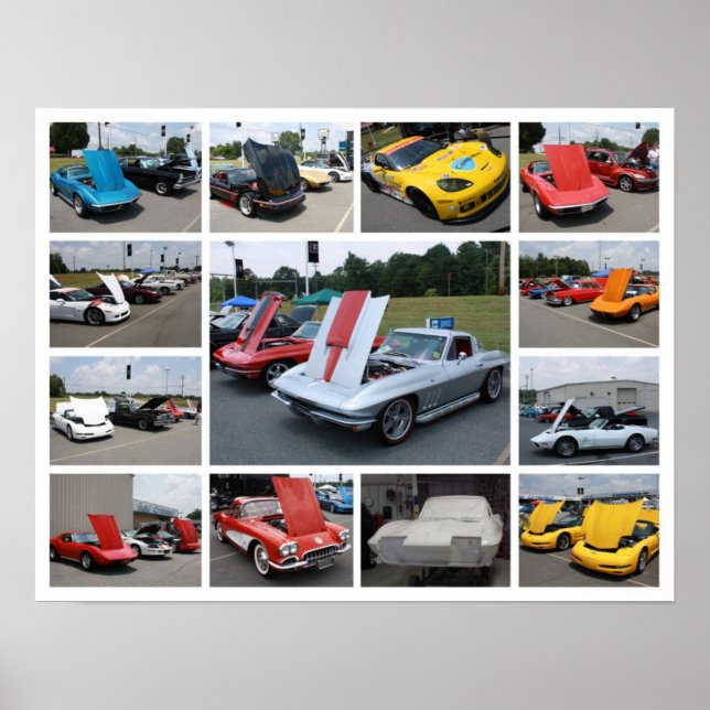 Corvette Collage Print - Poster (Front)