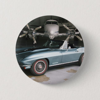 Corvette Convertible 6 Cm Round Badge
