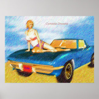 Corvette Dreams Poster