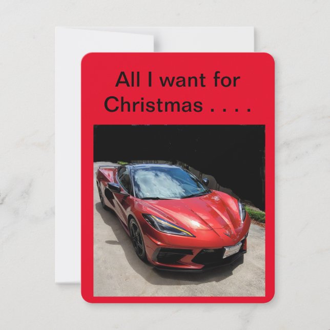 Corvette for Christmas Holiday Card (Front)
