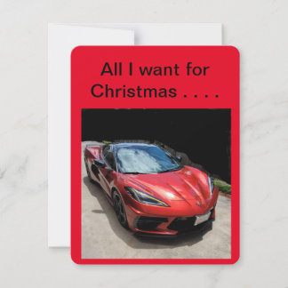 Corvette for Christmas Holiday Card
