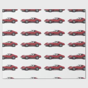 Corvette Red Wrapping Paper