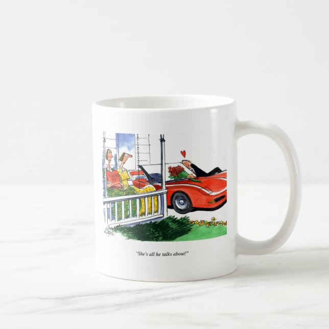 Corvette Valentines Coffee Mug (Right)