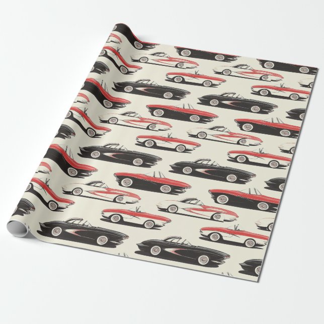 Corvette Wrapping Paper (Unrolled)