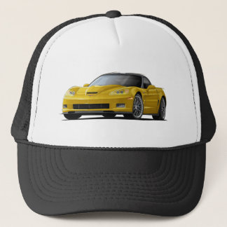 Corvette ZR1 Yellow Car Trucker Hat