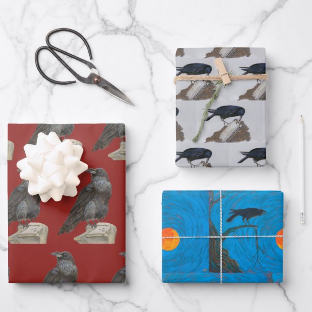 Corvid Wrapping Paper Sheet (Front)