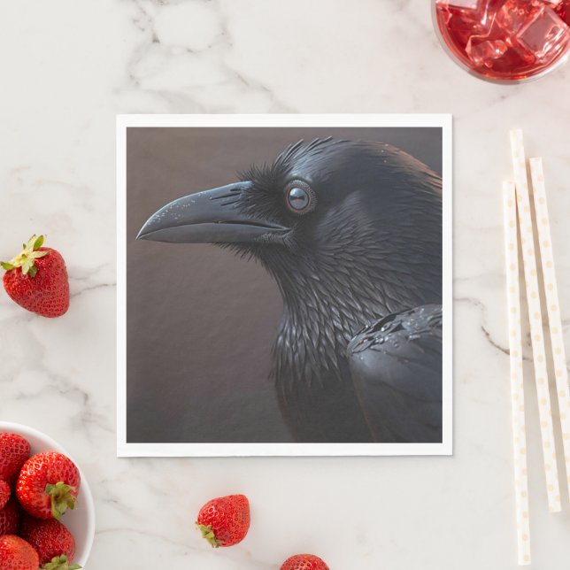 Corvids - Blackbird Raven Napkin (Insitu)