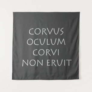 Corvus oculum corvi non eruit tapestry