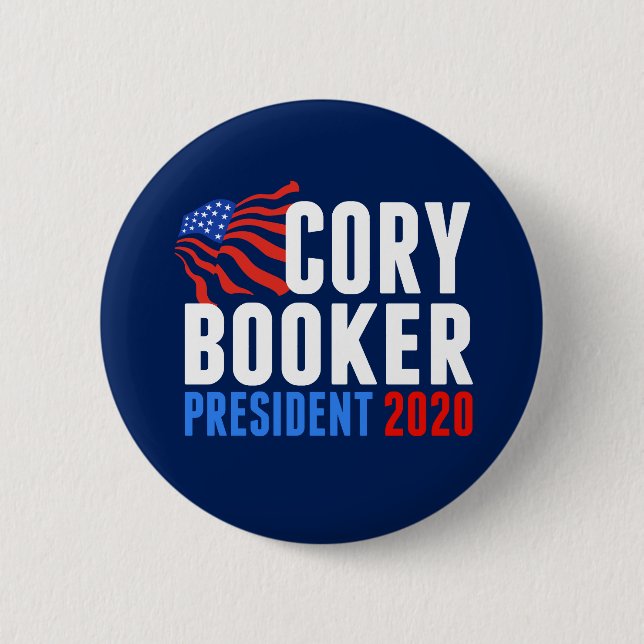 Cory Booker for President 2020 6 Cm Round Badge (Front)