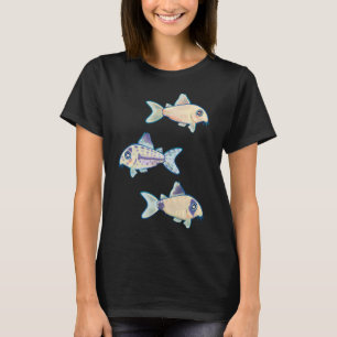 Cory Cat Trio - Corydoras Catfish - Albino, Julii, T-Shirt