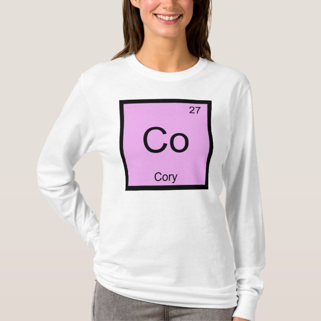 Cory Name Chemistry Element Periodic Table T-Shirt (Front)