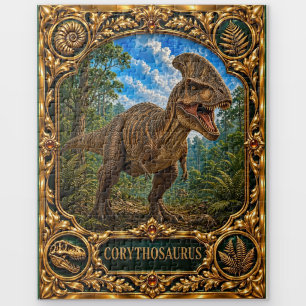 Corythosaurus Dinosaur, Jewelled Heirloom Art Jigsaw Puzzle