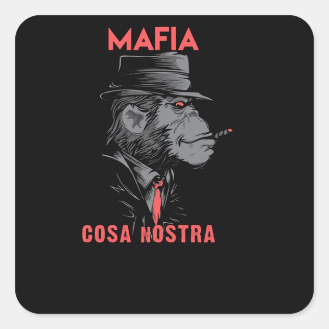 Cosa Nostra Square Sticker (Front)