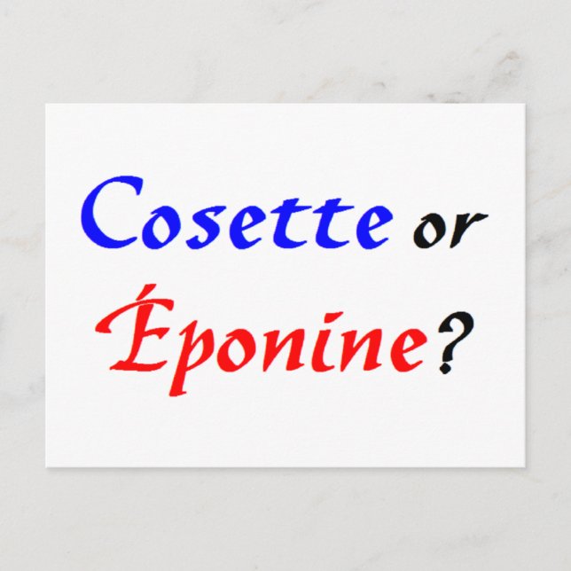 Cosette Les Miserables Postcard (Front)