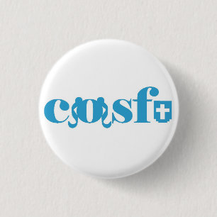 Cosfu - Plain white logo 3 Cm Round Badge