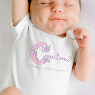 Cosima girls name & meaning C monogram shirt