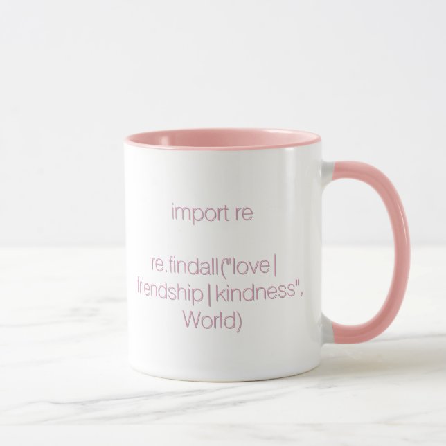Cosiness, Code and Coffee Mug (Pink Lettering) (Right)