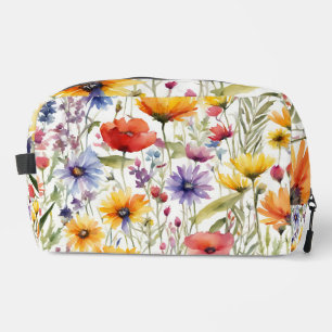 Cosmetic Bag Pretty Colourful Wildflower Art