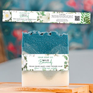 Cosmetic Bar Soap Band Product Label Wrap Floral Invitation Belly Band