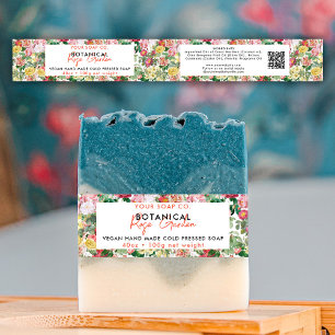 Cosmetic Bar Soap Band Product Label Wrap Roses Invitation Belly Band