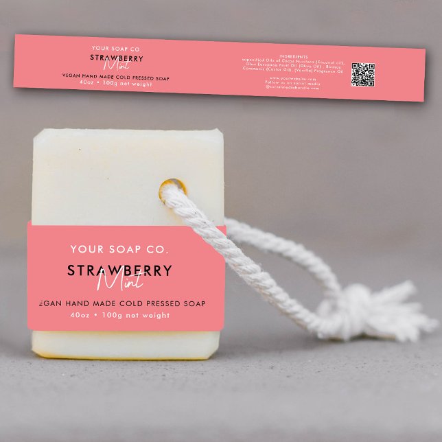 Cosmetic Bar Soap Band Template Product Label Wrap Invitation Belly Band (Creator Uploaded)