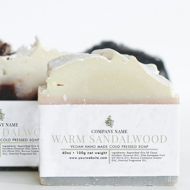 Cosmetic Bar Soap Belly Band Label Wrap Sandalwood Invitation Belly Band (Cosmetic Bar Soap Belly Band Label Wrap Sandalwood)