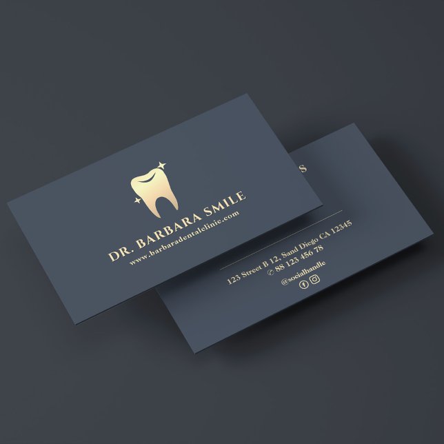 Cosmetic Dentist Charcoal Minimal Dental Tooth Business Card (Cosmetic Dentist Charcoal Minimal Dental Tooth Business Card
)