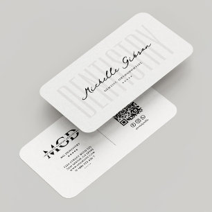 Cosmetic Dentist Dental Aesthetic Elegant White  Business Card
