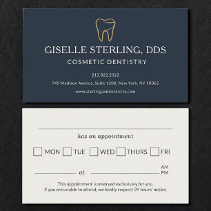 Cosmetic Dentistry Tooth Appointment Reminder Card
