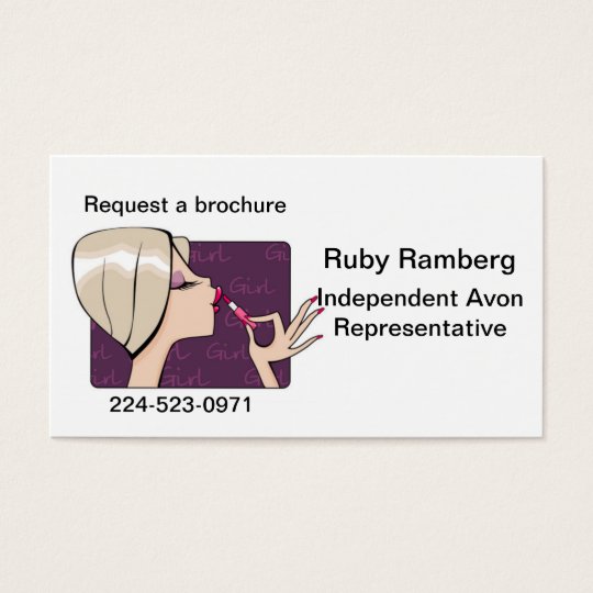 Cosmetic Representative Business Cards