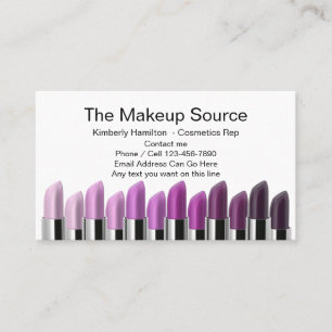 Cosmetics And Makeup Rep Business Card