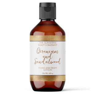 Cosmetics Bottle or Jar Label - Gold Foil Border