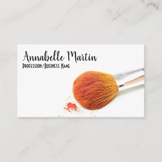 Cosmetics Brush Make-Up Artist Business Card (Front)