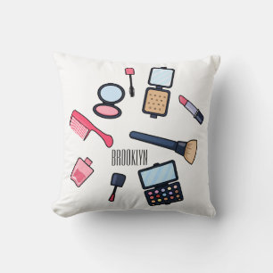 Cosmetics / make-up cartoon illustration cushion