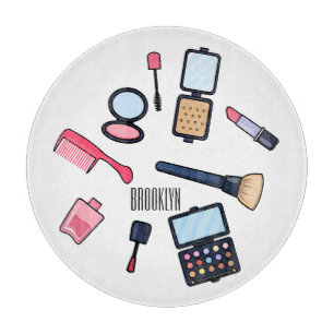 Cosmetics / make-up cartoon illustration cutting board