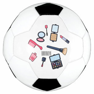 Cosmetics / make-up cartoon illustration football