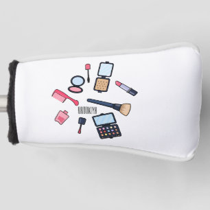 Cosmetics / make-up cartoon illustration golf head cover
