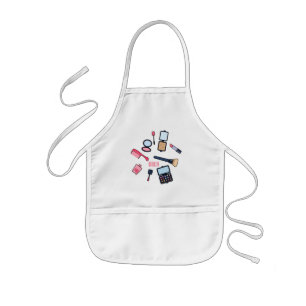 Cosmetics / make-up cartoon illustration kids apron