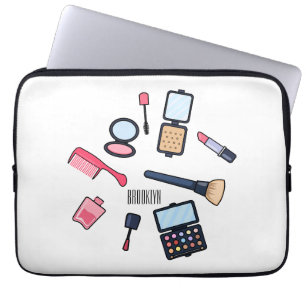 Cosmetics / make-up cartoon illustration laptop sleeve