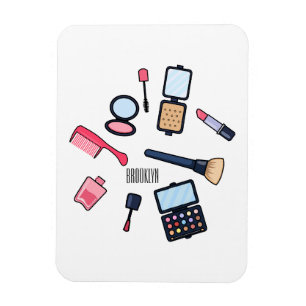 Cosmetics / make-up cartoon illustration magnet