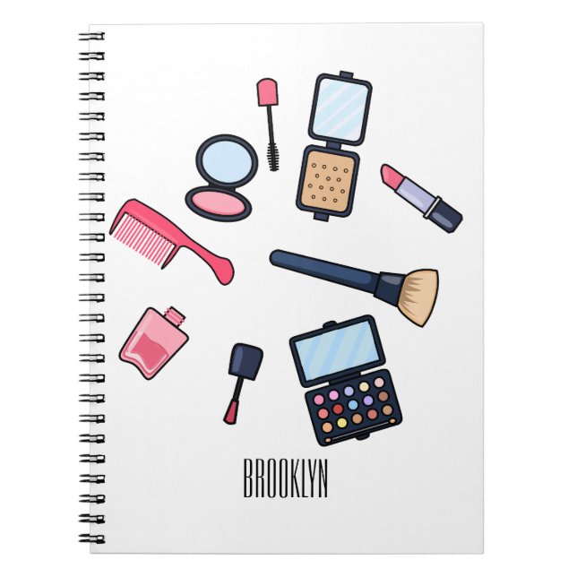 Cosmetics / make-up cartoon illustration notebook (Front)
