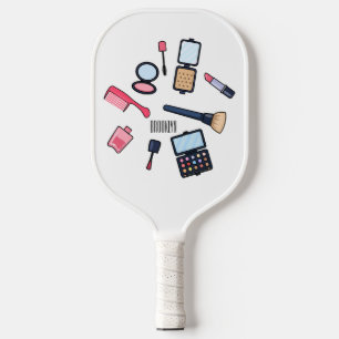 Cosmetics / make-up cartoon illustration pickleball paddle