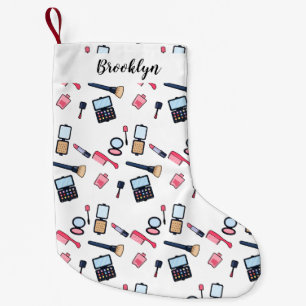 Cosmetics / make-up cartoon illustration small christmas stocking