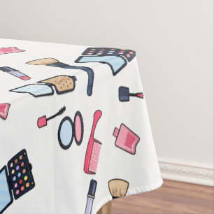 Cosmetics / make-up cartoon illustration tablecloth