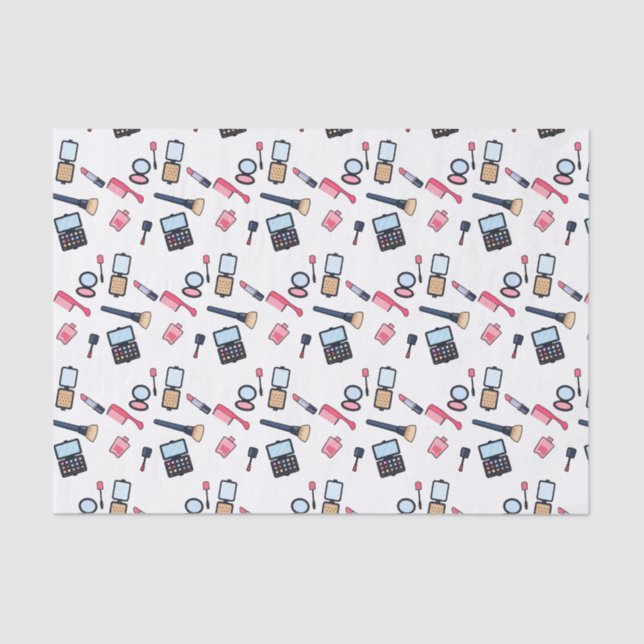Cosmetics / make-up cartoon illustration tissue paper (Front)