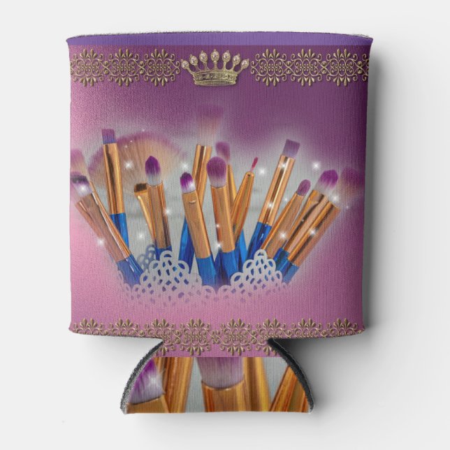 Cosmetics Makeup Brush Glamour Can Cooler (Front)