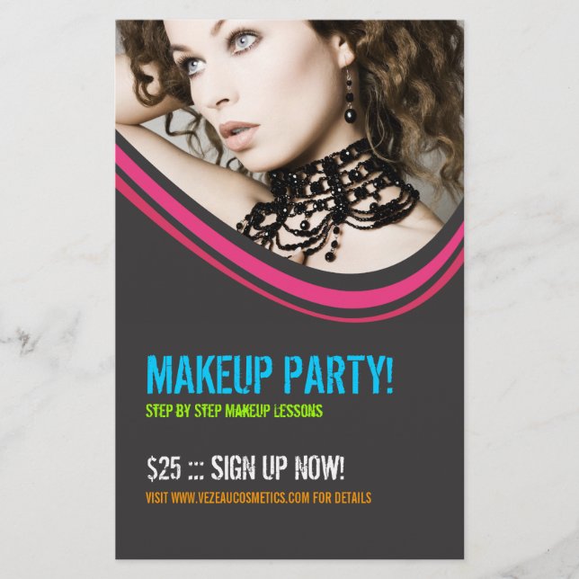Cosmetics or Makeup Party Flyer (Front)